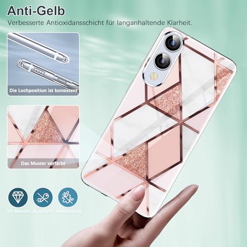 Coque protection Samsung Galaxy S25 Edge marbre paillettes - 6