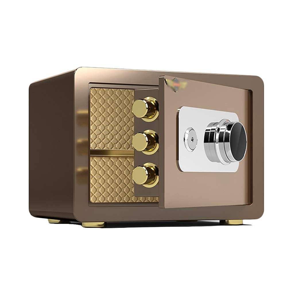 XJBTBA Cajas Fuertes Caja Fuerte Mecánica Totalmente De Acero, Manual 25 Cm Antirrobo Invisible Contraseña Oficina Mesita De Noche Cerradura con Llave Depósito Dorado para Efectivo/Documentos/Joyería