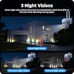 CAMCAMP Wireless Security Camera System, Expandable 16CH 4K NVR, 8PC PTZ WiFi Cameras for Home Security with Auto Human Tracking, 2 Way Audio, Smart Night Vision, CCTV Surveillance Kit(8, White) - Image 3