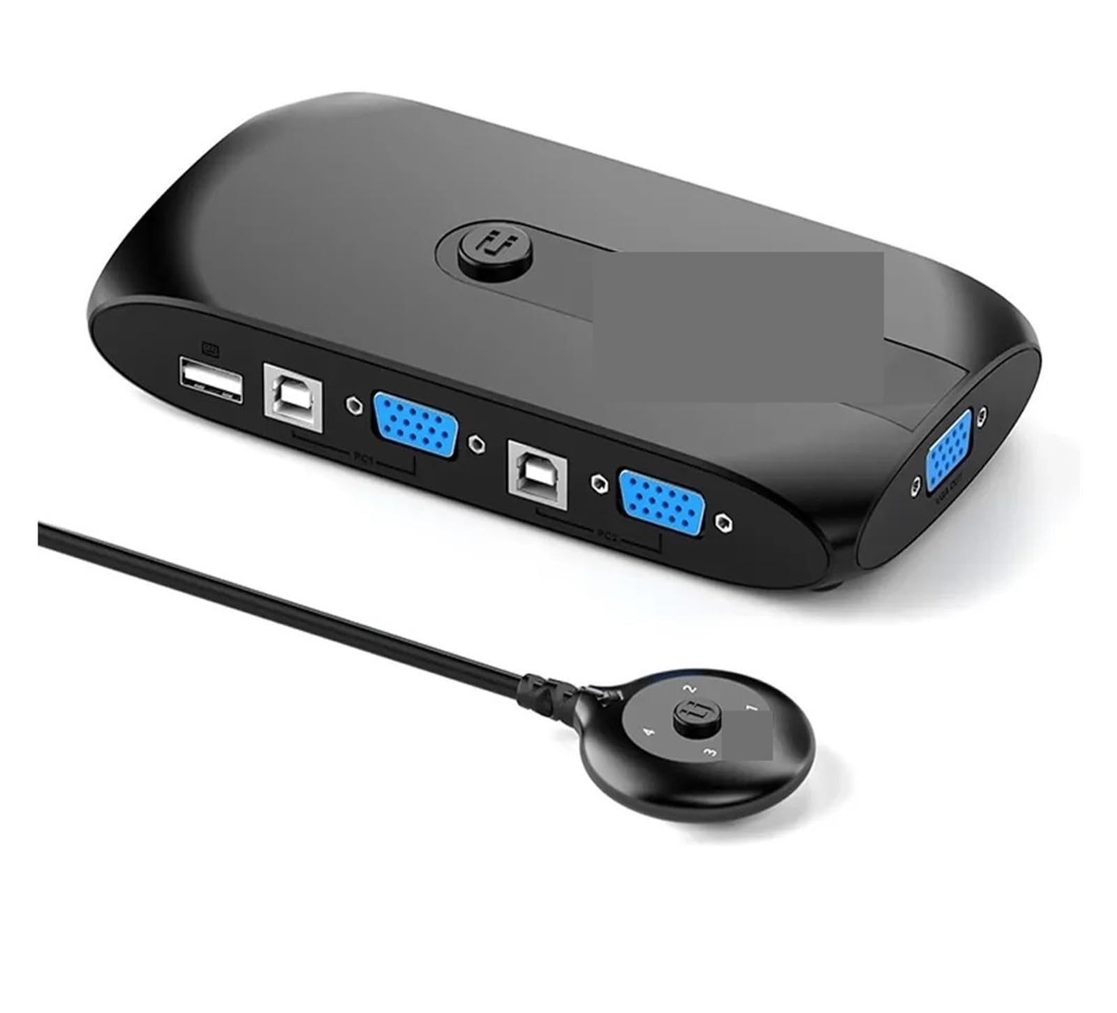 CUDTAPI 4X1 VGA KVM Switch 1080P Video Switcher 4 In 1 Out Computer Laptop Share Monitor Mouse Keyboard Printer