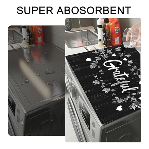 Image of Washer and Dryer Covers for the Top, Non-slip Dryer Top Protector Mat, Dust-proof Washing Machine Cover, 23.6 inch x 19.7 inch (Black, 23.6 inch x 19.7 inch)