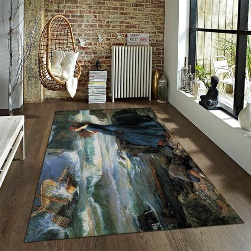 Tapis lavable doux 120x210cm style Waterhouse pour entrée