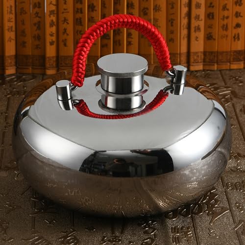 Metal Hot Water Bottle with Cover, Stainless Steel Hand Feet Warmer, Winter Body Hand Foot Warmer Heat Warming Bottle, 1L/1.5L/2.0L/3.0L, Pain Relief (Size : 20cm(7.9in))