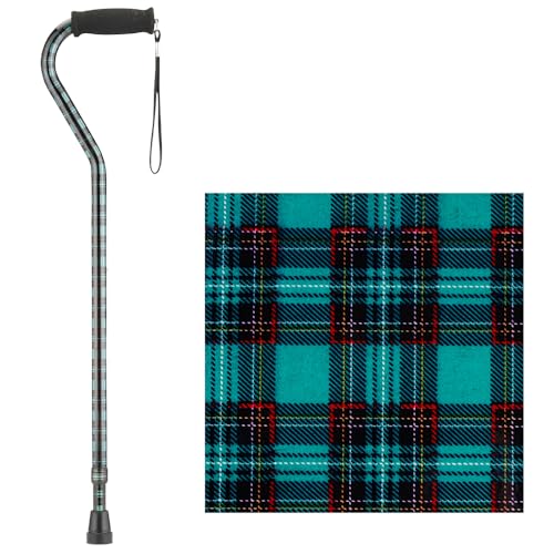 Nova Ortho-Med Nova Cane with Offset Handle and Strap In Green Plaid Greenhttp【並行輸入】（Amazon）