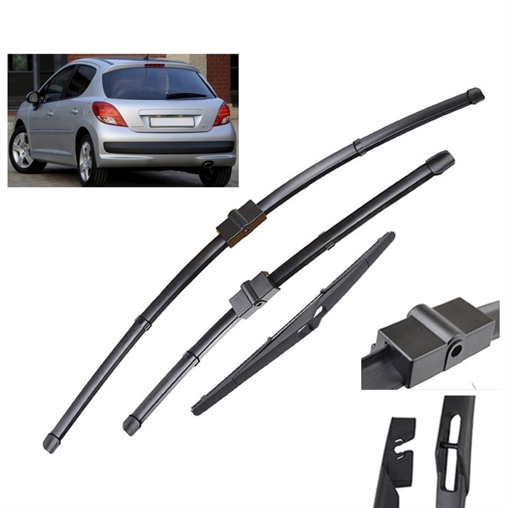 Essuie-glace Peugeot 207SW sans traces : pack vitres avant et arrière 2006-2015