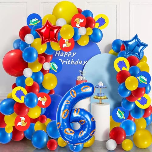 Image of Number 40 Inch Blue and Gold Ring Balloon Birthday Number Decoration Aluminum Film Balloon Suitable for Boys and Girls Blue Theme Party Cartoon Party Decoration Supplies (6)