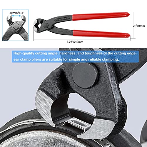 Peromi 210Pcs Single Ear Hose Clamp With Pincers Crimper Tool,12 Size 6-36.1Mm 304 Stianless Steel Cinch Clamp Rings Assortment Kit For Pex Tube Fitting Connections thumb #2