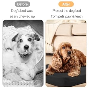   HOMBYS-Chewproof-Dog-Bed-Cover-20-Lx15-Wx3-H-Inch-Indestructible-Cover-Protect-Your-Dog-Bed-Washable-Durable-Cover-for-Crazy-Digger-Dog-Dog-Bed-Not-Include