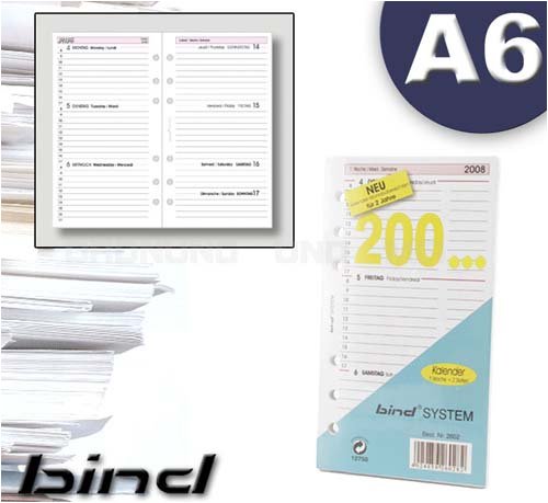 Preisvergleich Produktbild Kalendereinlage aus Papier, weiß