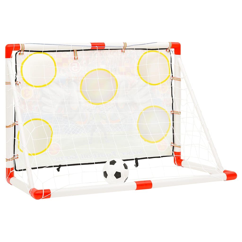 Juego de portería de fútbol con portería de 120 x 51 x 77,5 cm, plegable con red, bomba, pelota, estacas, resistente a la intemperie para niños, jóvenes, ocio en el jardín, parque, pasillo