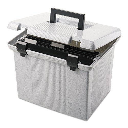 Pendaflex Portable File Box, 11"H x 14" W x 11 1/8" D, Granite (41747)