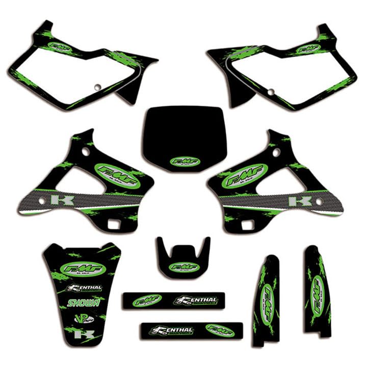ENARUI Kit Déco Autocollant Stickers Compatible avec Kawasaki 125 250 KX KX125 KX250 1994 1995 1996 1997 1998