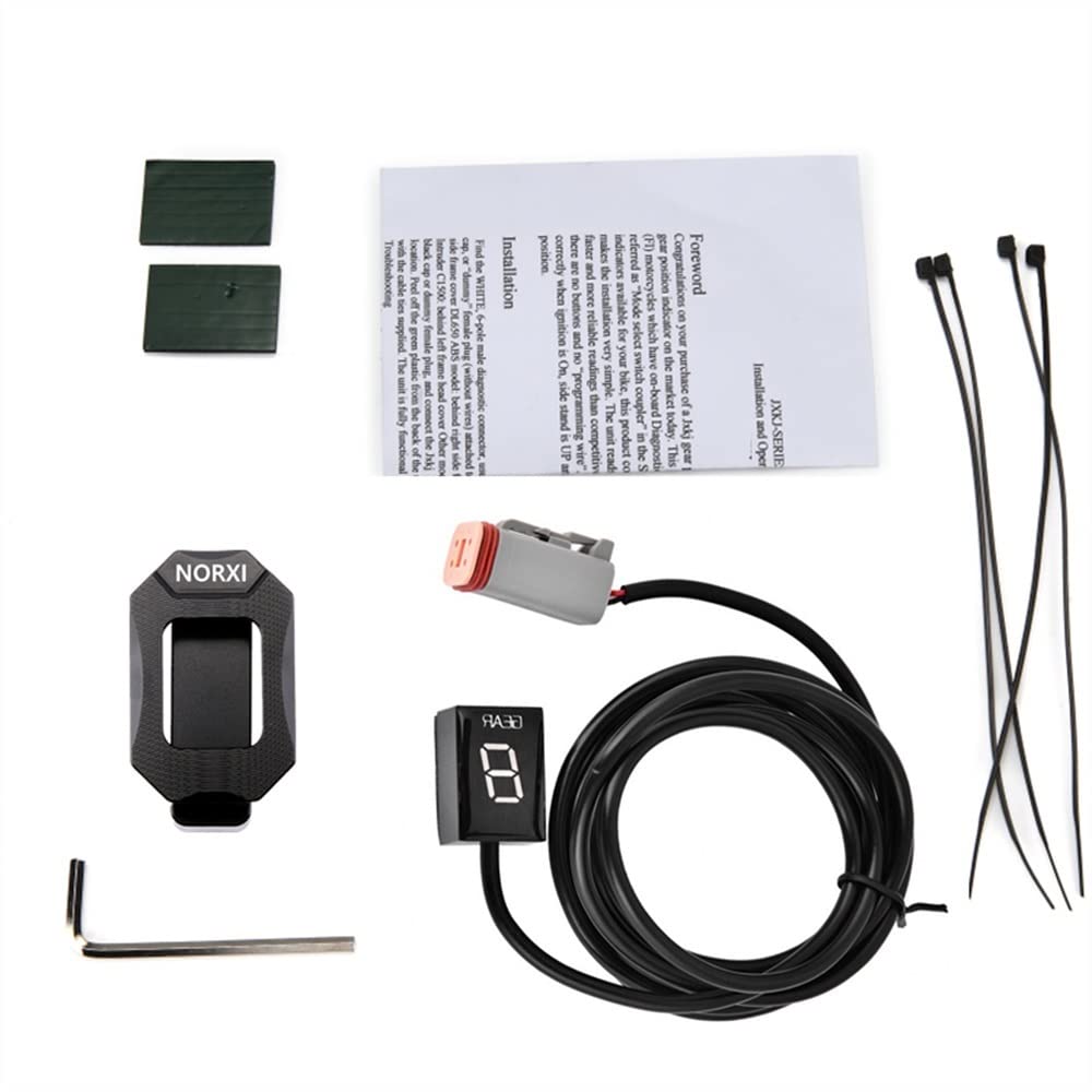 Indicador Marchas Moto Indicador de Marcha Medidor para Harlei Motocicleta Play EFI Motor ECU Enchufe Montaje 6 velocidades 1-6 Nivel indicador Velocidad