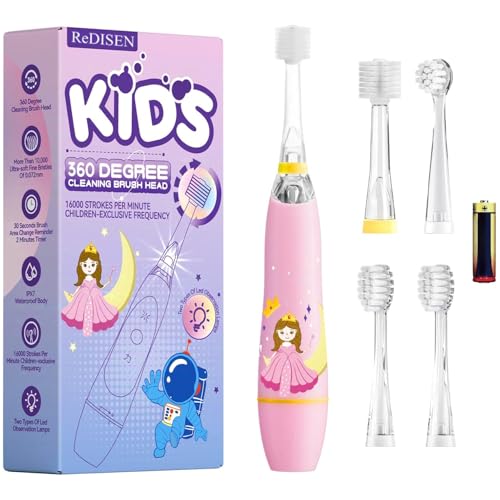 Brosse à dents électrique u 360 enfant poils extra doux avec minuterie 2 min
