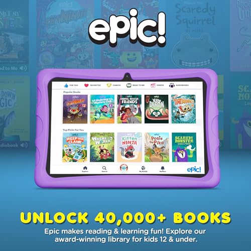 Image of Contixo 10 inch Kids Tablet - K103 Android Learning Tablet with Exclusive Games and Educational Apps, 32GB Storage, WiFi, Parental Controls & Kid-Proof Case - Purple