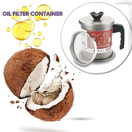 ARV-Steel-Kitchen-Oil-Container-Filter-Pot-Grease-with-Strainer-14-Litre-Used-Cooking-Container-Deep-Fat-Keeper-Metal-Large-Frying-Oil-Disposal-Storage-Pack-Of-1
