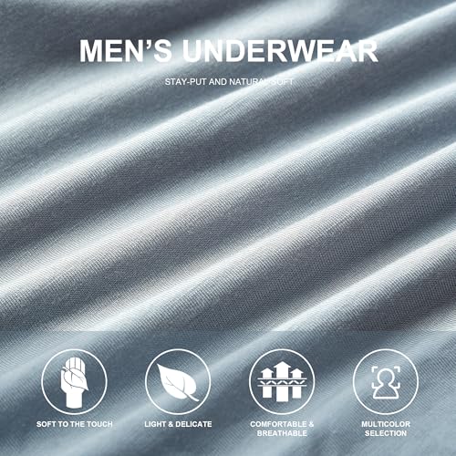 Men's Underwear Micro Modal Trunks Comfortable Soft and Breathable Boxer Briefs for Men 4 Pack Black4