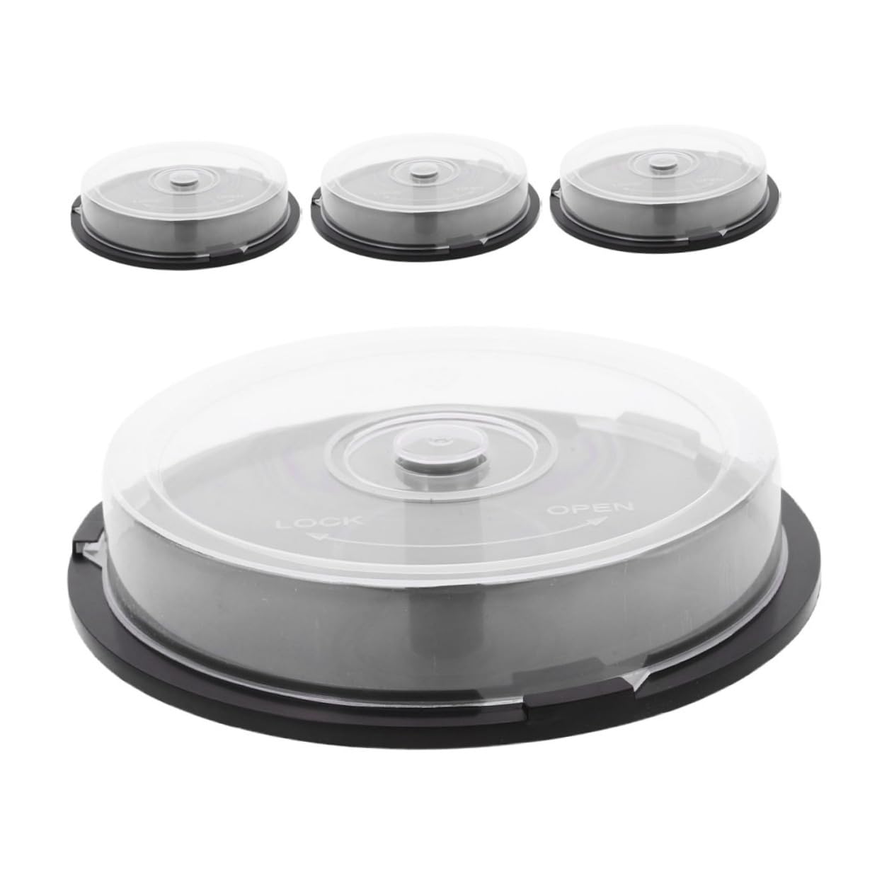 Garneck Boîtes de Rangement pour DVD en PP, Lot de 4pcs, Capacité 10 Disques, Élégant et Pratique pour Bureau et Maison, Protection et Organisation des CD/DVD