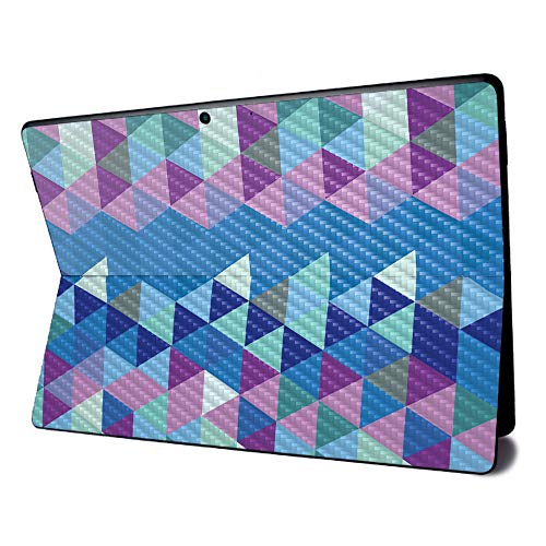 Image of MightySkins Carbon Fiber Skin for Microsoft Surface Pro X - Purple Kaleidoscope | Textured Carbon Fiber Finish | Easy to Apply, Remove, and Change Styles | Made in The USA