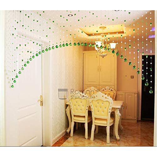 GA 10 String, Acrylic Bead and Drops, String Hanging Crystal Curtain (10 String Suitable to 2.5 to 3 Feet Width) (Green) (B0CWL3BX15) Amazon Price History, Amazon Price Tracker
