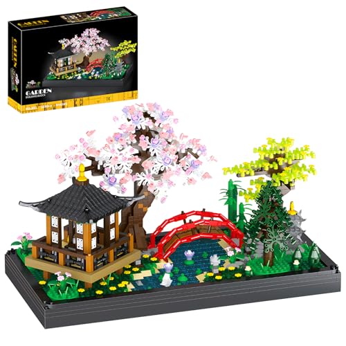 APENGBAOL Zen Tranquil Garden Architectural Set, Cherry...
