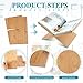 Geetery Book Stand Book Holder for Display Reading Textbook Holder Open Display Stand for Open and Closed, Cookbook, Magazines, Textbooks, Recipe(Wood Color)