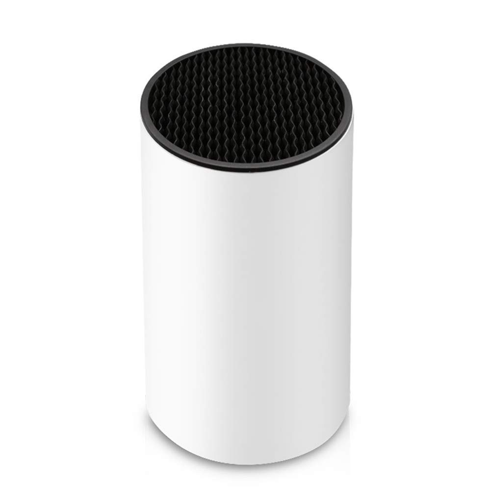 CS-DJ White Knife Holder - Knife Block Set without Knives - Storage Kitchen Knives - Easy To Clean (Color : AS PHOTO, Size : ONE SIZE)