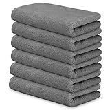 DECASATEXTIL Pack 6 Toallas Lavabo 40x70 cm – Algodón Suave y Absorbente –...