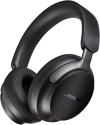 Bose QuietComfort Ultra Bluetooth Headphones, Wireless Headphones with Spatial Audio, Over Ear Noise Cancelling with Mic, Up to 24 Hours of Playtime, Black