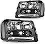ECCPP Headlight Assembly For Chevrolet Trailblazer 2002-2009,For Chevrolet Trailblazer EXT 2002-2006 Driver and Passenger Side Headlamps