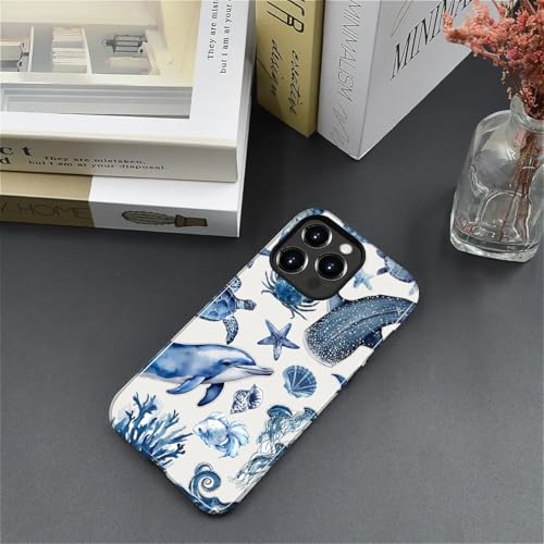 Wqwaxxc Compatible with iPhone 14 Pro Case,Glossy 2-in-1 Sleek All-Inclusive Dual-Layer Material Soft TPU + PC Back for Reef Whale Shark Ocean Sea Coral - image 5