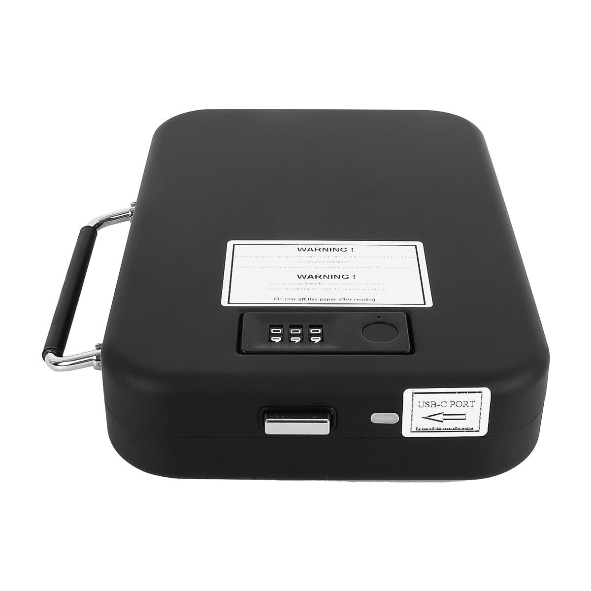 Caja Fuerte Portátil Con Cerradura De Combinación Y Huella Dactilar Para Documentos Y Joyas