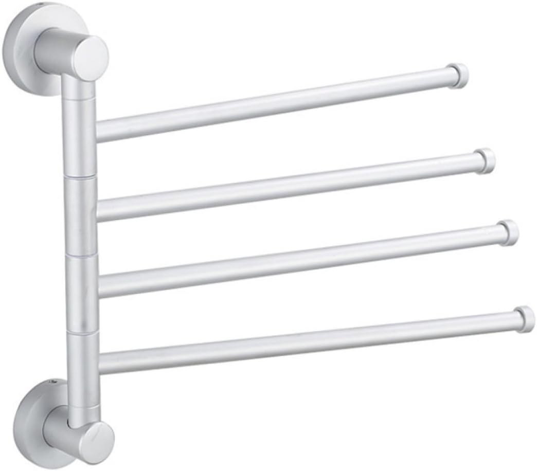 XYQX Wall-mounted Bathroom Activities Towel Bar 360 Degree Rotation Towel Rack Space Aluminum 28 * 26cm,B