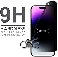 Vista 5 de Armor Protector de pantalla de vidrio flexible para iPhone 14 Pro, protector de privacidad con 9H