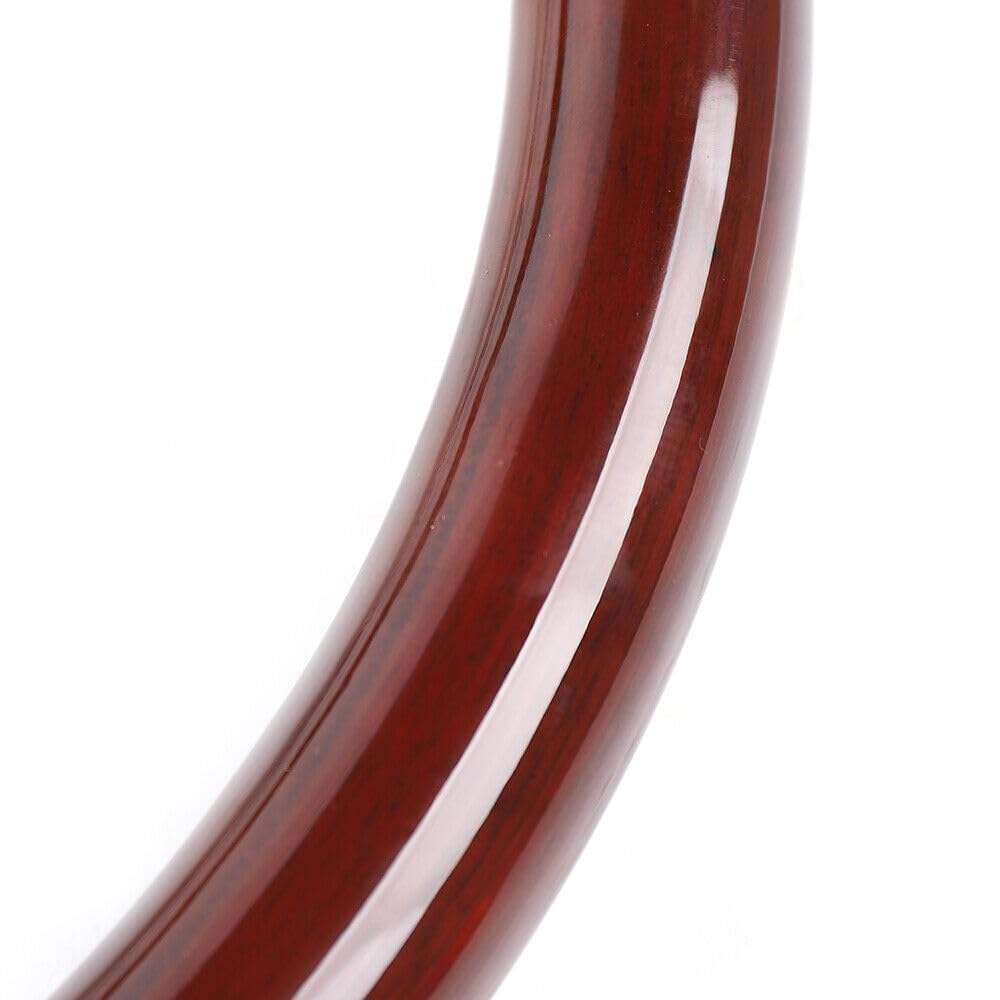Volante professionale da 15" volante in legno marrone/argento accessori per volante auto con pulsante del clacson e anello in ferro