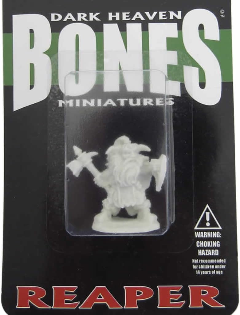 Reaper Dwarf Warrior - Dark Heaven Bones Miniature