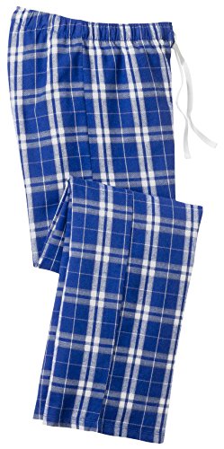 Mafoose Womenâ€™s Juniors Flannel Plaid Sleepwear Pajamas Deep Royal XS