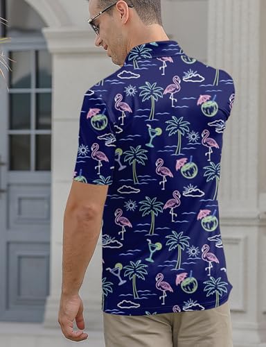 Mens Funny Golf Shirts for Men Polo Performance Moisture Wicking Dry Fit Shirt M-XXL3