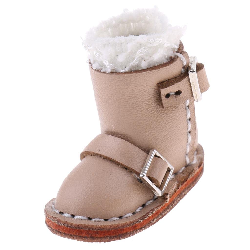 STYLEHEAVEN Pair of PU Leather Lace Buckle Boots Shoes for 12 inch Blythe Doll Apricot |Dolls & Bears | Dolls | By Brand Company Character | Blythe-image-44