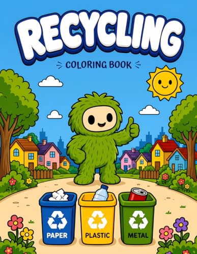 Recycling Coloring Book: 45 Fun and Educational Recycling Activity Pages for Kids: Learn Waste Sorting, Composting, and How to Protect Our Planet image 2