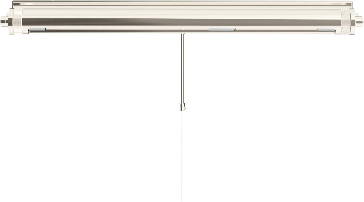Kichler Kenton 30 Inch 3 Light Luxe Industrial Picture Light, in Polished Nickel with Adjustable Shade, Wall Mount Horizontally, (30" W x 2.75" H), 52816PN