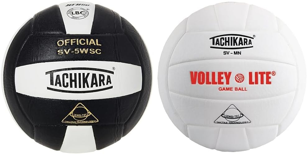 Tachikara Sensi-Tec® SV-5WSC Volleyball and Volley-Lite® SV-MN Indoor Volleyball Bundle