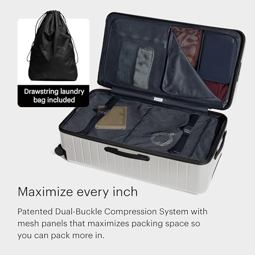 Image of Away Trunk Checked Luggage - 31-Inch Lightweight Hardside Suitcase with 360 WhisperGlide Spinner Wheels, Interior Compression System, TSA-Accepted Lock - Cloud Gray
