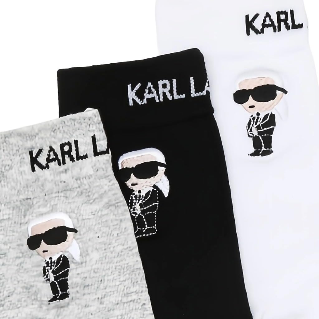 Image secondaire de Lot de 3 Chaussettes Ikon Multicolores pour Femme - Karl Lagerfeld