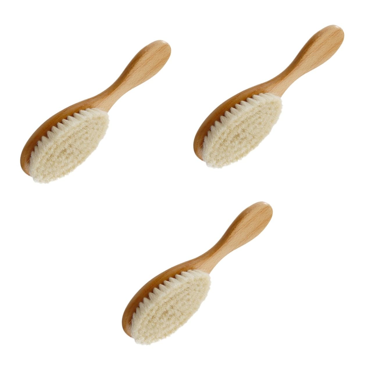 FOMIYES 3 Pcs Detangler Hairbrush Bristle Brush for Curly Hair Shower Scalp Scrubber Wool Brush Shower Comb
