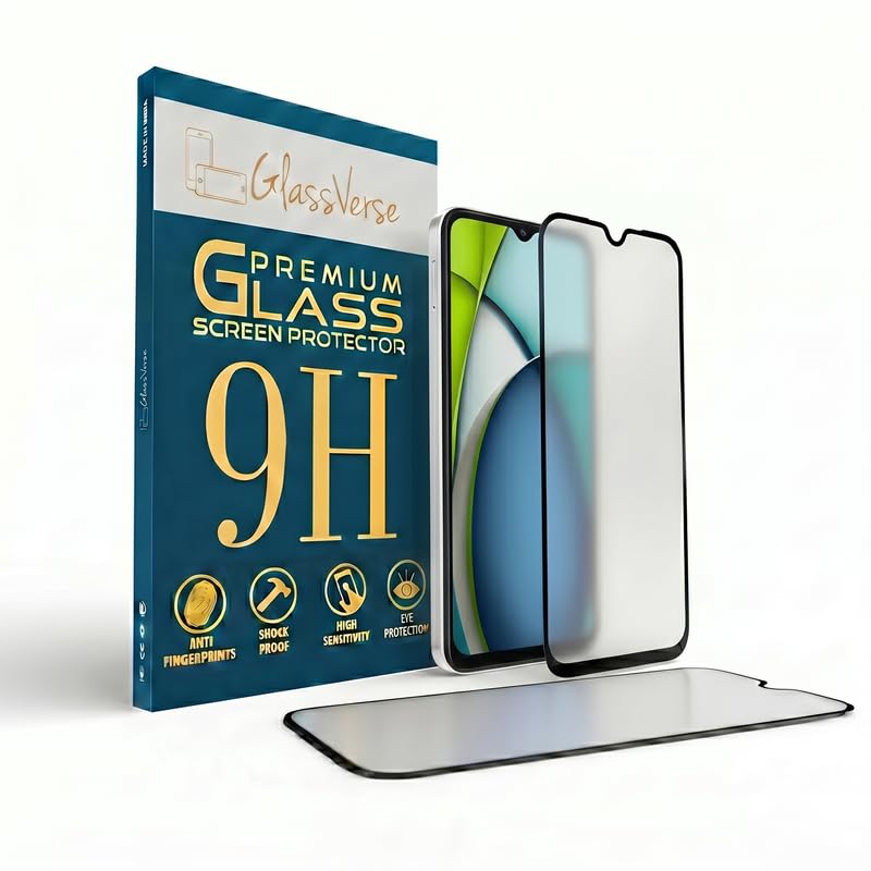 Image of GlassVerse Matte Tempered Glass for Redmi A3x | Anti Glare, Smooth Touch Screen Protector, 9H Hardness, Edge to Edge, Case Friendly, Hassle-less Installation Kit Included. (Pack of 2)