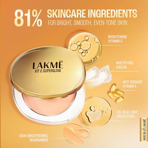 Image of Lakme Superglow Vit C Compact Cinnamon30 8gm