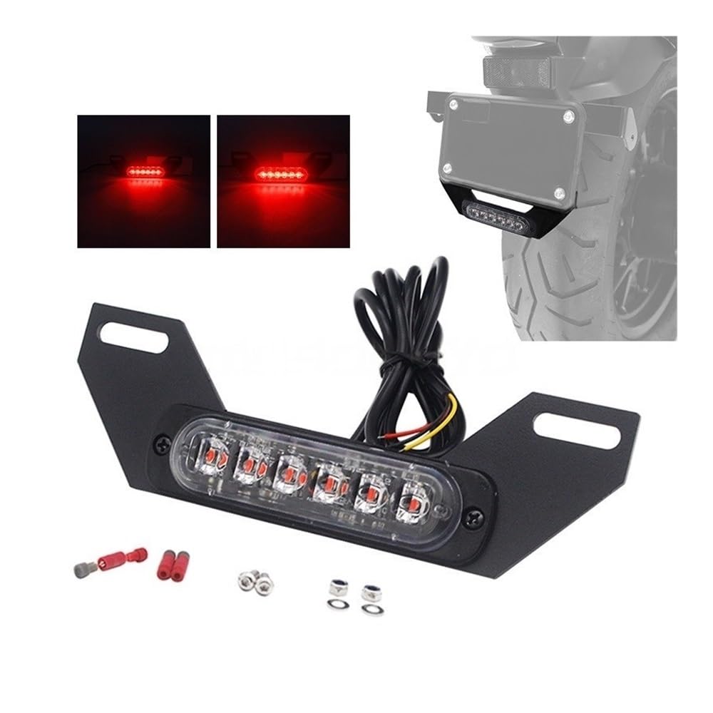 Fanale Posteriore Freno Luce di stop ausiliaria per targa a LED B6 per motocicletta, luce posteriore