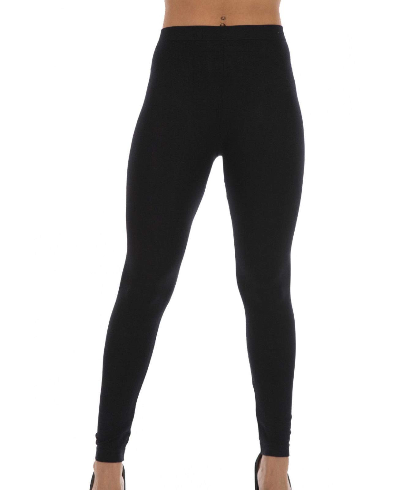 Nutshell Women's Black Elasticated Waistband Fleece Lined Lycra Leggings - (S/M)