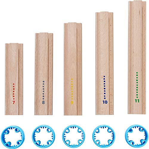 HABA 304800 - Kullerbü Ergänzungsset Hohe Säulen, Zubehör für alle Kullerbü-Bahnen, bringt noch mehr Höhe und Schwung ins Kullerbü-Spiel, ab 2 Jahren